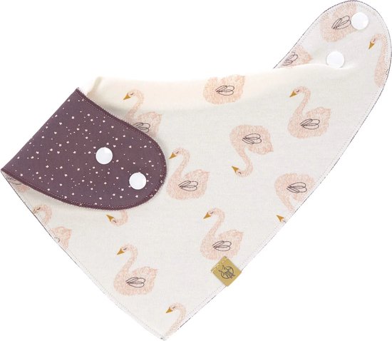 Bavaglino A Bandana Laessig In Cotone Biologico - Assorbente, Reversibile, Lavabile A 40° - Foto 6