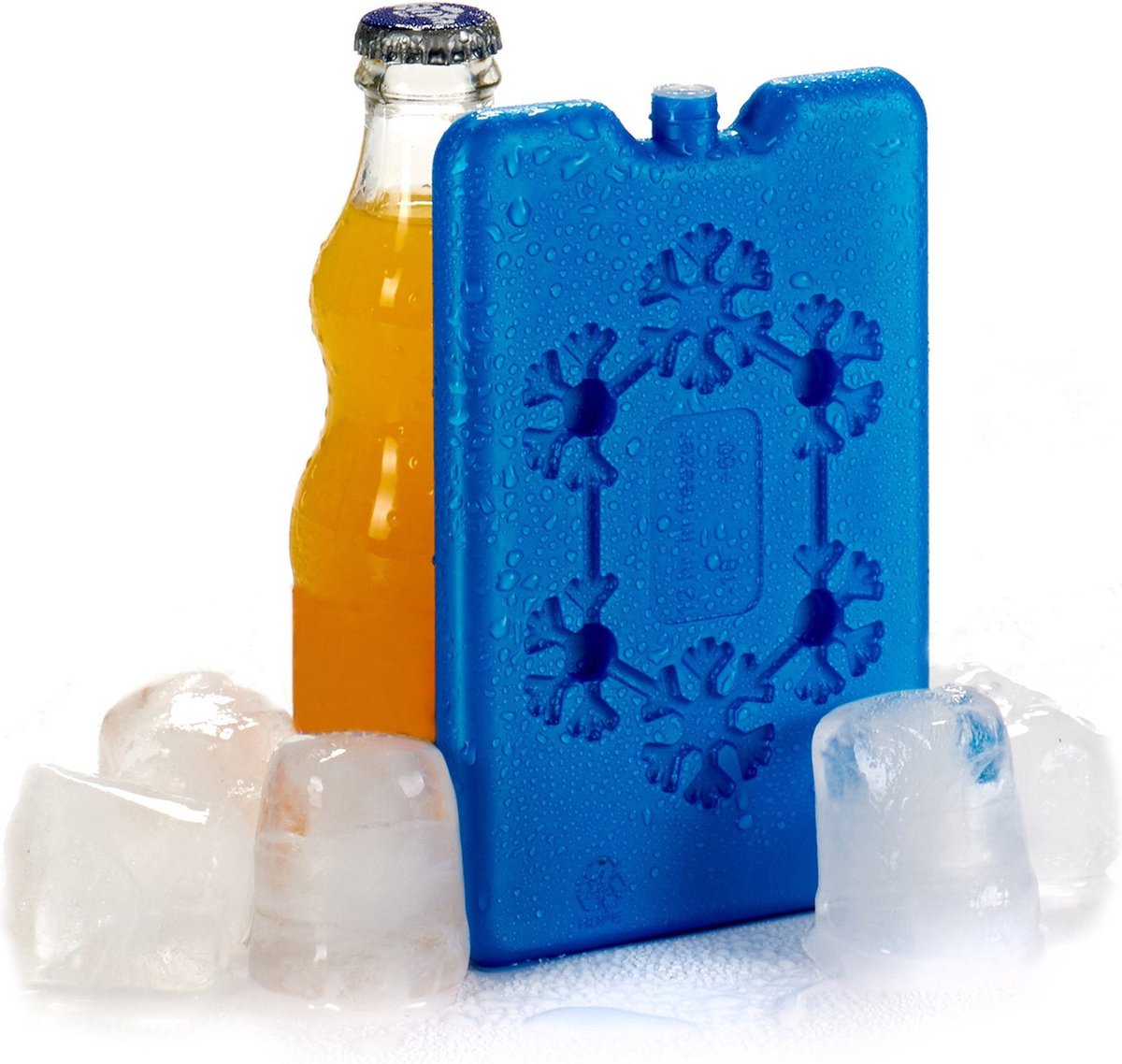 Koelelementen extra plat - blauw - 11 x 2 x 16 cm - Koelblokken - voor koeltas/koelbox