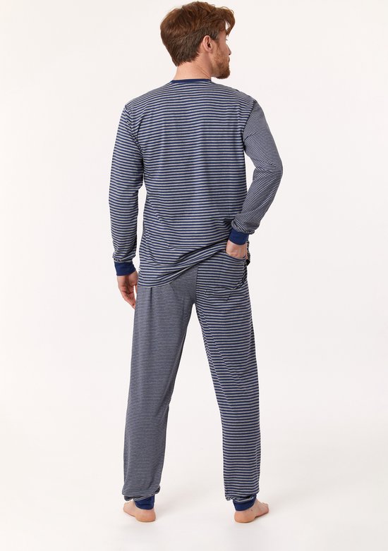 Woody pyjama velours garçon/homme - bleu foncé - mouton - 222-1-PLC- V/869  - taille 116