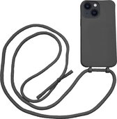 Høyde - Geschikt voor iPhone 13 - Telefoonhoes met koord - Zwart