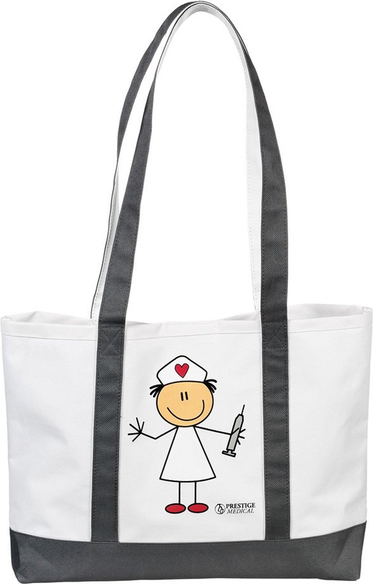 Prestige Medical Draagtas Canvas "Stick Nurse" -  Zorg - Zuster Tas - Cadeau - Verpleegster Accessoires