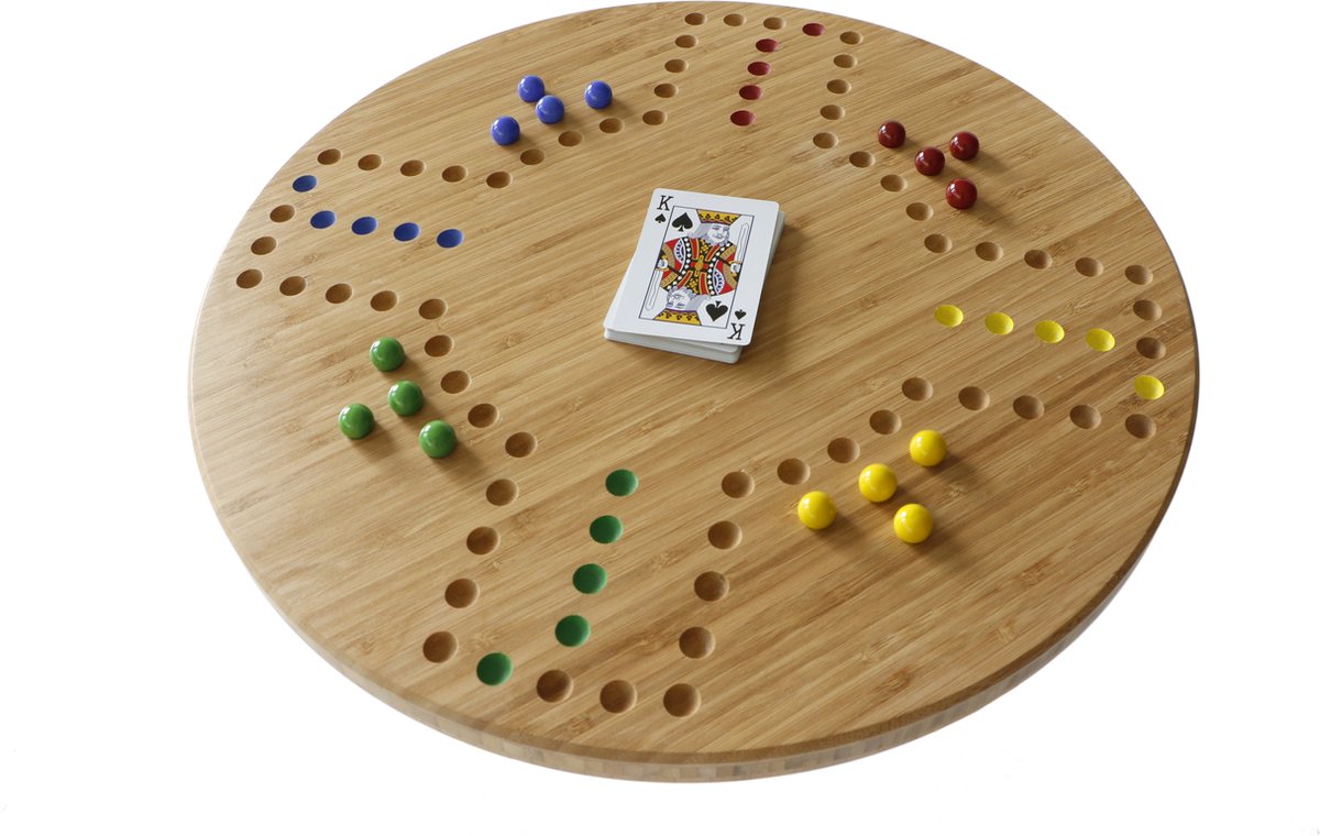 Keezbord voor 4 spelers van bamboe 20 mm