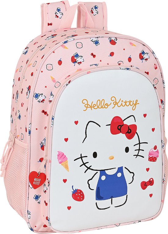 Schoolrugzak Hello Kitty Happiness girl Roze Wit (33 x 42 x 14 cm)