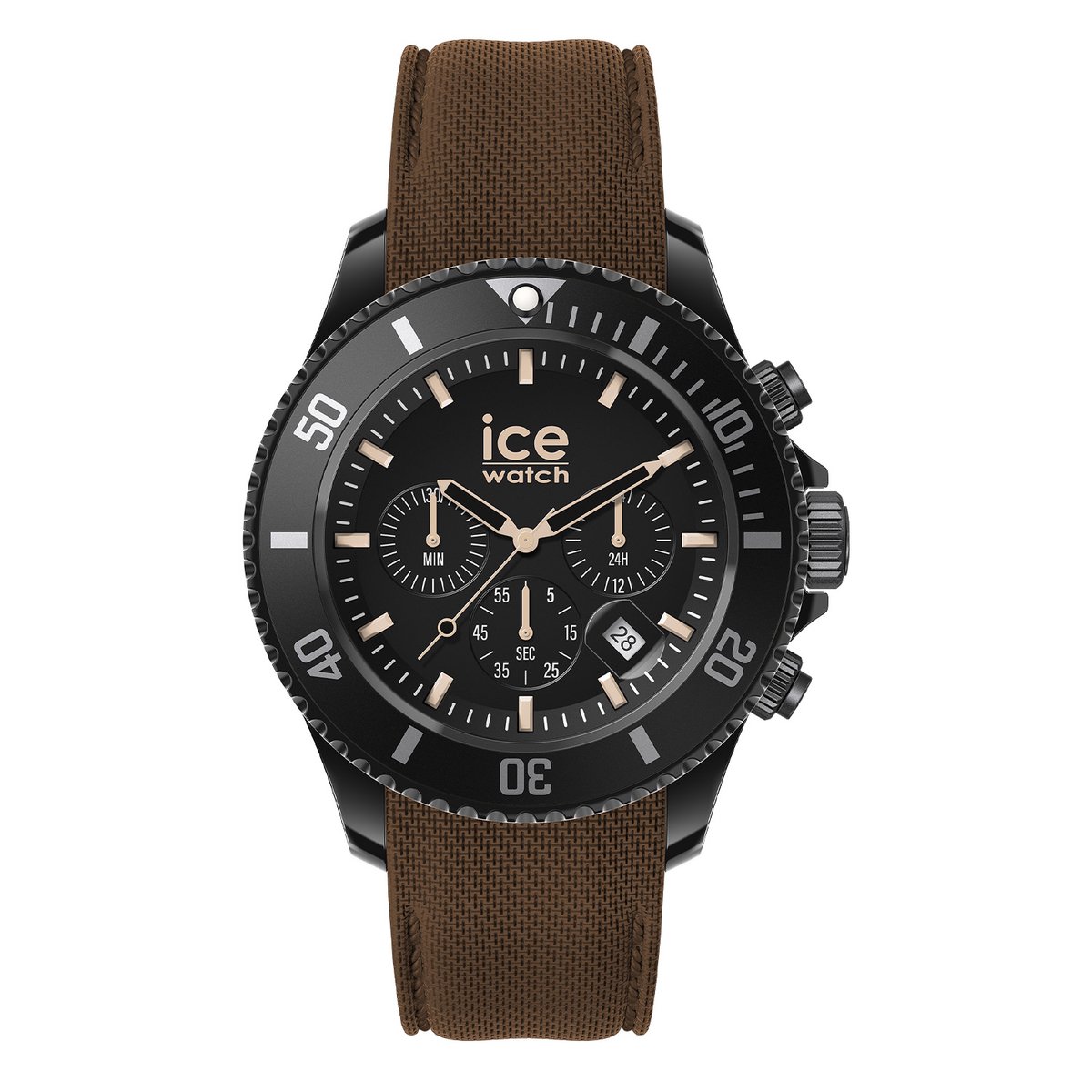 Ice-Watch ICE Chrono IW020625 Horloge - L - Black brown - 44mm Bio