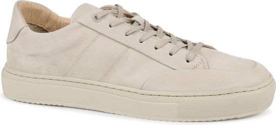 Suitable - Nubuck Skave Sneaker Beige - Schoenmaat 42cm - Leer Heren Veterschoenen