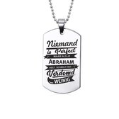 Niemand Is Perfect - Abraham - RVS Ketting