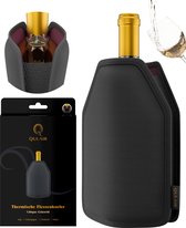 Qulair Wijnkoeler - Luxe Wijnkoeler - Rekbare Flessenkoeler voor de meeste Flesformaten - Active Wijnkoeler hoes- Zwart