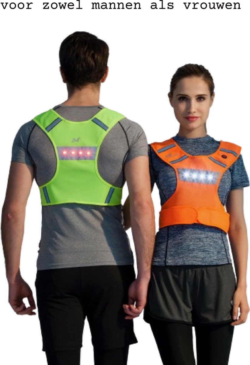 ReflectiveSport - Wildsaver - Gilet réfléchissant LED - Gilet de course -  Feux de