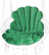 Coque de coussin de chaise hamac faite à la main / forme de coque en tissu CLEANABOO® - Convient pour une utilisation intérieure et extérieure - Certificat Oeko-Tex - Belle finition - Velours Vert