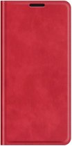 Casecentive - Portefeuille magnétique en cuir - iPhone 14 - rouge