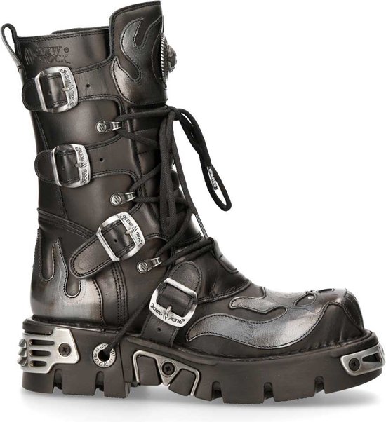 New Rock Laarzen Shoes- M-107-S2 Zwart/Grijs