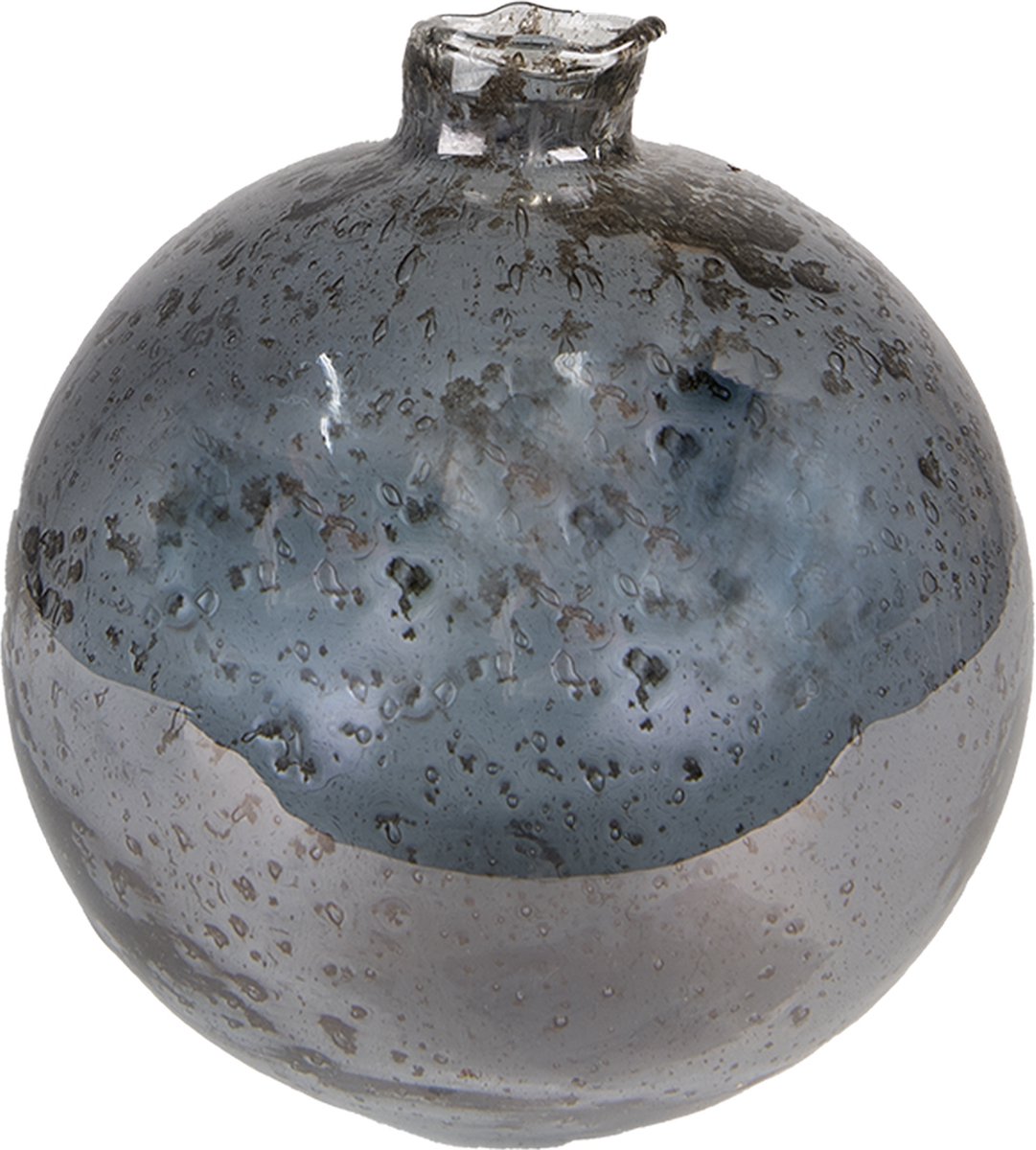 Clayre & Eef Vaas Ø 13x13 cm Grijs Glas