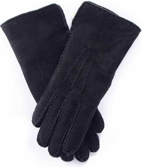 Zwarte Lammy handschoenen suede voor volwassenen 10 (XL -  26 cm)