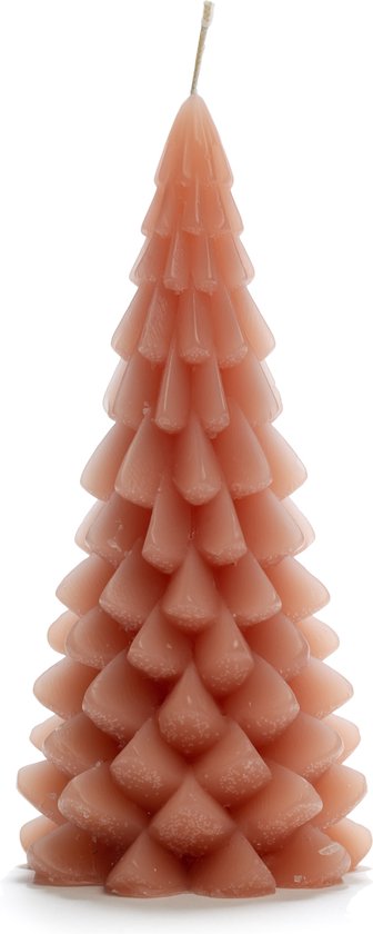 Rustik Lys Kerstboom Kaars - Terra Roza - 10x20 cm - 42 branduren