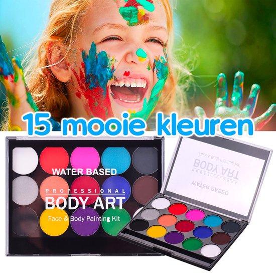 Kit de peinture pour le visage maquillage enfant Qbix - Articles