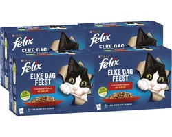 4x Felix - Elke Dag Feest Countryside Selectie in Gelei - Kattenvoer - 12x85g