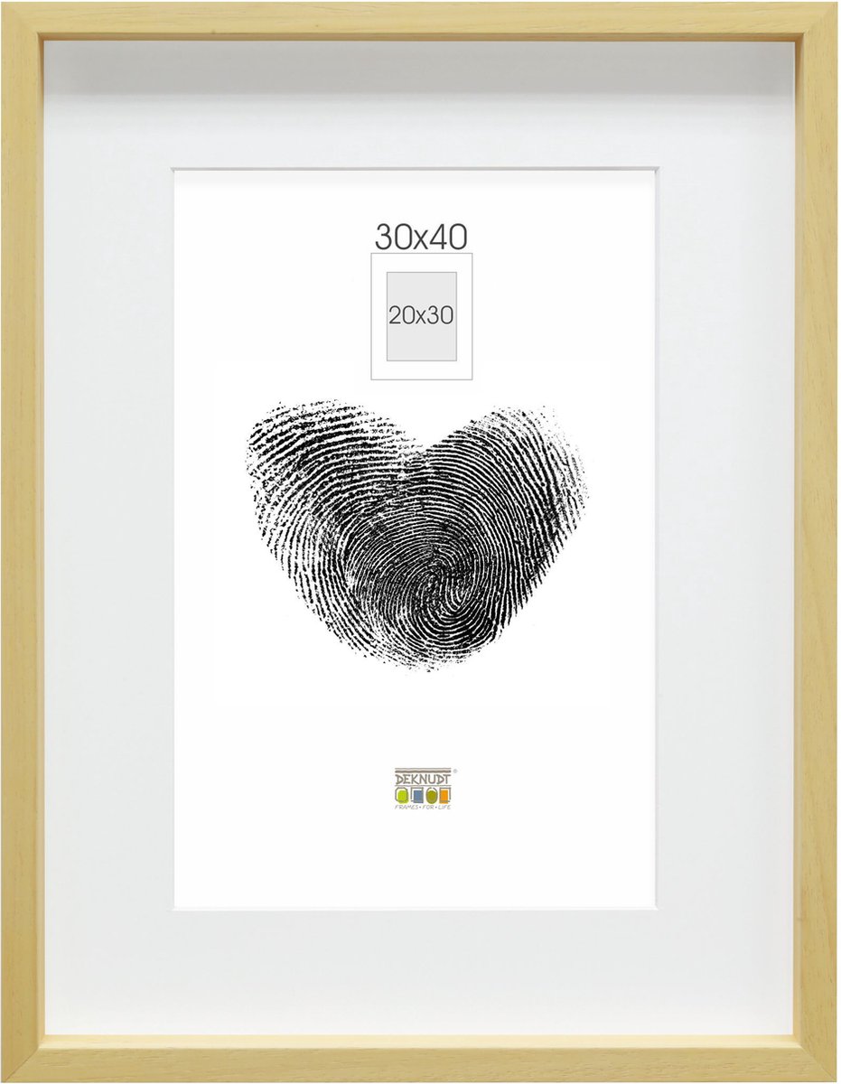 Deknudt Frames fotolijst - naturel - passe-partout - 20x30 / 30x40 cm