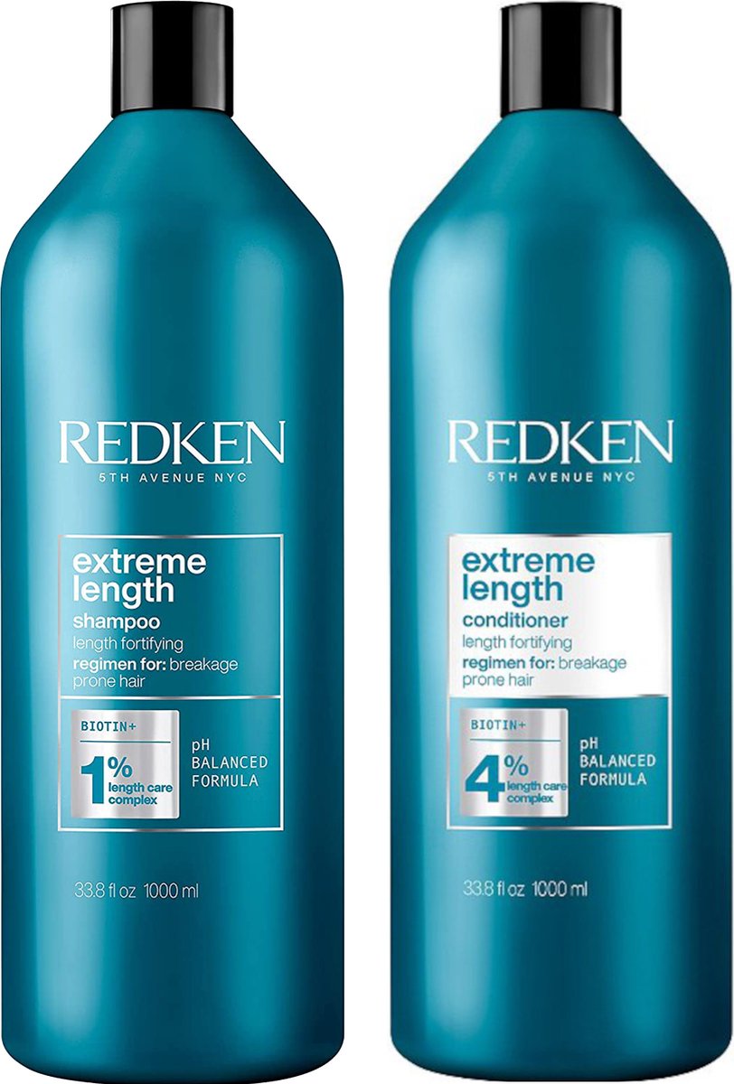 Redken Extreme Length Shampoo 1000ML + Conditioner 1000ml - Voordeelverpakking