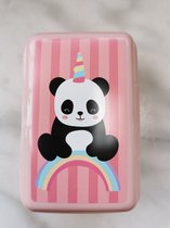 Boîte à biscuits Licorne panda rose 13x8x6 cm Boîte à fruits