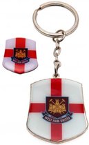 West Ham United Keyring & Badge Set SG