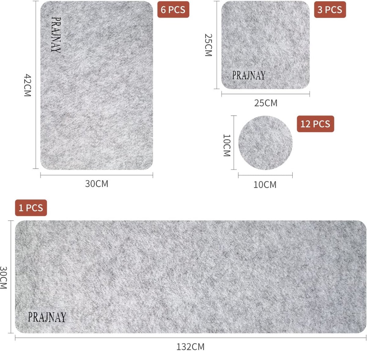 Placemat – Set van placemats – Eetkamer accessoires – Luxe placemats – Tafelen - Hittebestendig - Anti-Slip - Onderlegger – Afneembaar — cadeau in Wonen & Interieur - foto 4