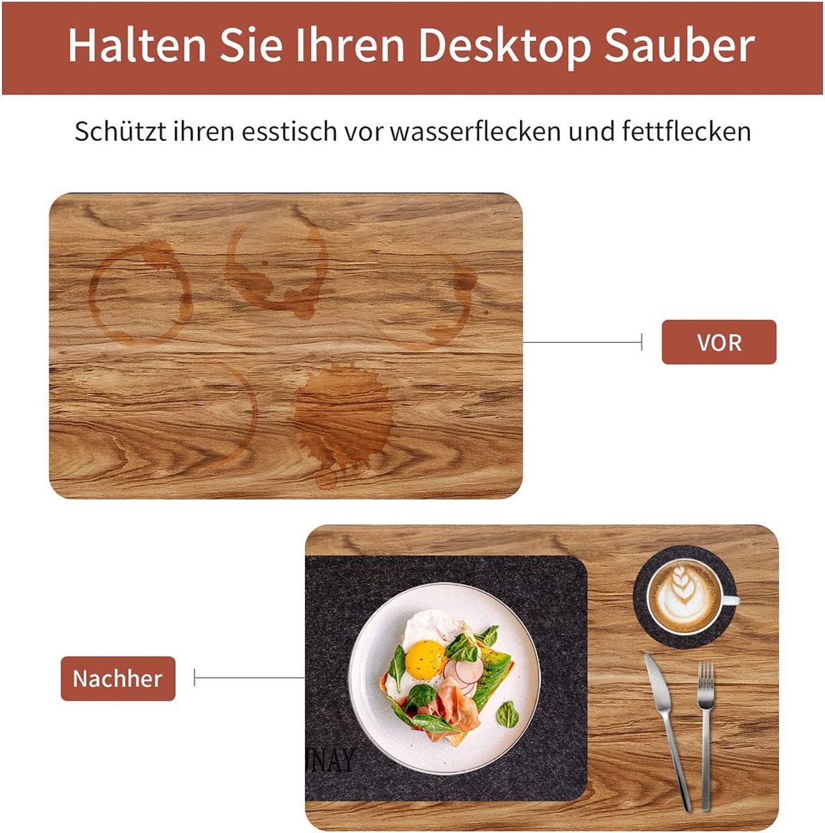 Placemat – Set van placemats – Eetkamer accessoires – Luxe placemats – Tafelen - Hittebestendig - Anti-Slip - Onderlegger – Afneembaar — cadeau in Wonen & Interieur - foto 4