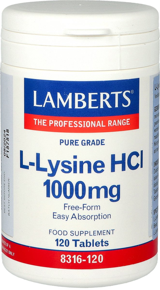 Goedkoopste Lamberts L lysine 1000 mg L8316 120 120 tabletten