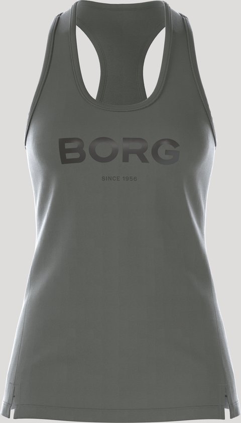 Björn Borg BB Logo Performance-  Tanktop - Top -Sport - Dames - Maat M - Grijs