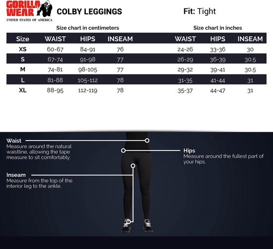 Gorilla Wear - Colby Leggings - Grijs/Roze - S van Gorilla Wear — afbeelding 5