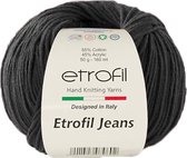 Etrofil Garen Jeans - Zwart No 42- 55% Katoen 45% Acryl- Amigurumi - Haak- en Breigaren