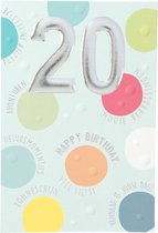 Cijferkaarten - De mooiste Leetijd - Verjaardagskaart 20 Happy Birthday veel liefs!...