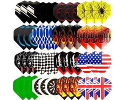 WiseGoods Luxe Set Dartpijl Vleugels - Dartpijlen Tool - Dart Flights - Tools Darts - Darten - Accessoires Dartspijlen - 48Stuks