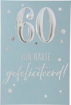 Cijferkaarten - De mooiste Leetijd - Verjaardagskaart 60 Van harte gefeliciteerd!
