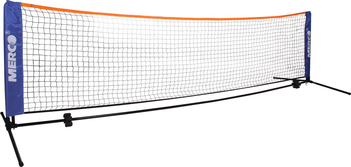 Merco Tennis badminton set 6,1 meter veld verstelbaar in hoogte