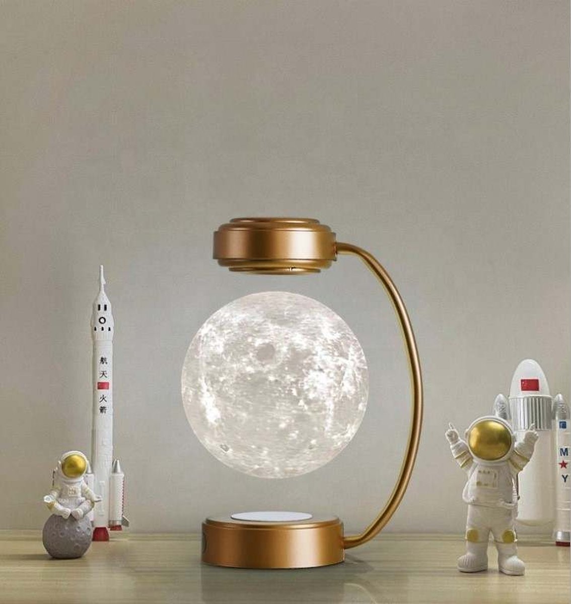 Hozard® Magnetische Gouden Maanlamp - Zwevende maanlamp - Maan bureaulamp -  Touch Aan... | bol.com