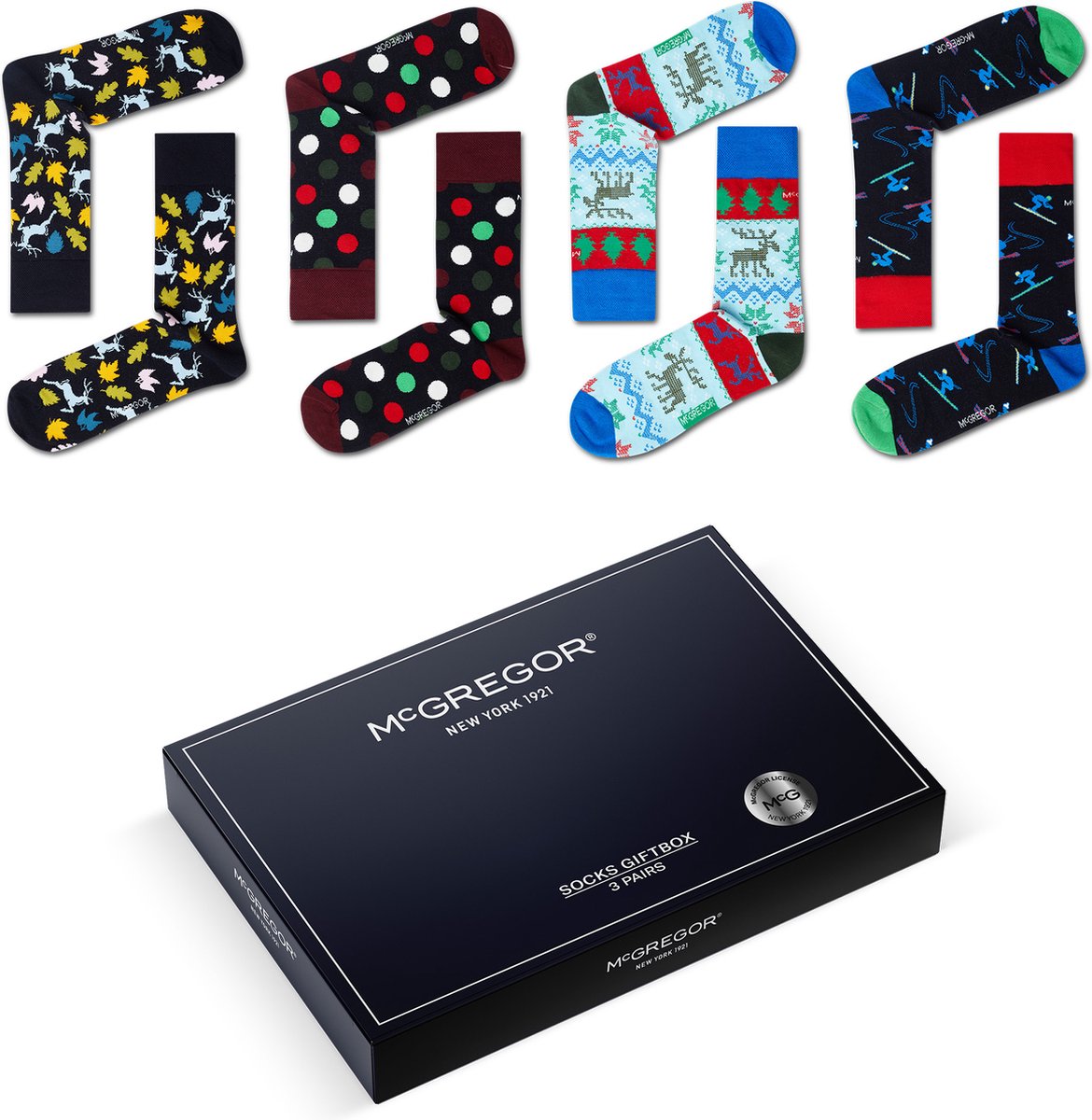 McGregor Sokken Heren | Maat 41-46 | Winter giftbox | Donkerblauw Cadeau mannen/Sokken Giftbox