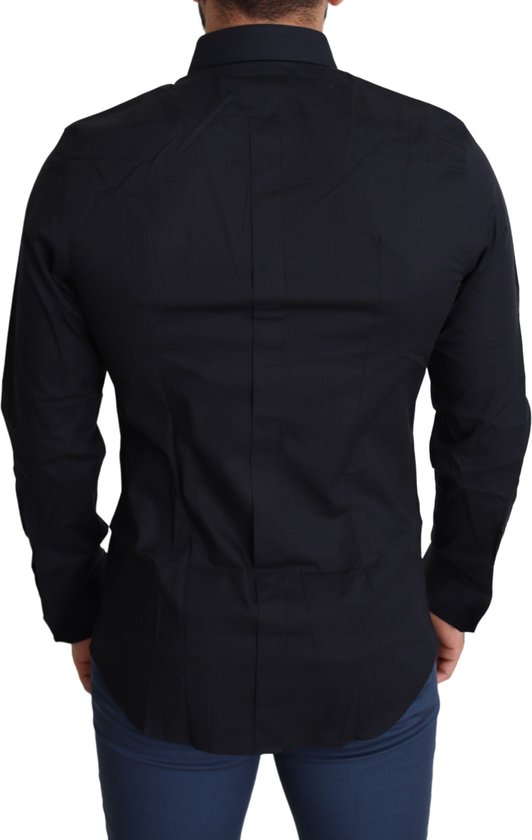 Dolce & Gabbana Black Cotton Formal GOLD Dress Shirt