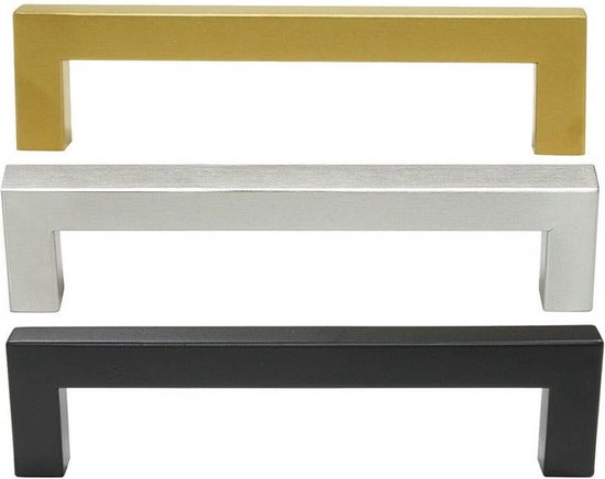 Handgreep / Keukengreep RVS 128 mm  10 Stuks - Modern - Handgrepen kast - Handgrepen voor deurtjes - Deurgreep - Meubelgreep - Handgreep Rvs - meubelgrepen - Keukengreep - Greep RVS - Meubelbeslag - greepjes - Inclusief schroeven