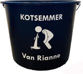 Emmer - Kotsemmer - met naam - 12 liter - verjaardag - kado