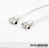 Coax RG 59 kabel, IEC haakse connectoren, 3 m, m/f | Signaalkabel | sam connect kabel