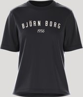 Björn Borg BB Logo Leisure -  T-Shirt - Tee- Top - Dames - Maat XXL - Zwart
