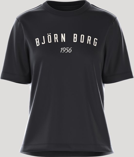 Björn Borg BB Logo Leisure -  T-Shirt - Tee- Top - Dames - Maat XXL - Zwart