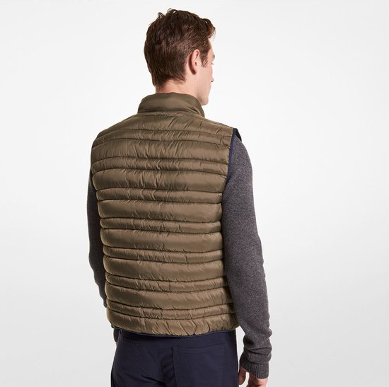 arm katoen Attent Michael Kors Bodywarmer Omkeerbaar Navy/Olijfgroen Smal | bol.com