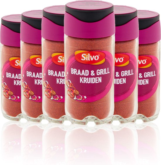 Foto: Silvo 6 x shake it braad grill kruiden 38g voordeelverpakking