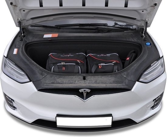 Tesla Model X Reistassen op maat 2-delig Frunk Organizer Weekendtassen Auto Interieur Accessoires