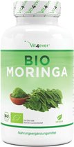 Biologische Moringa - 300 capsules á 600 mg - 100% BIO Moringa Oleifera - Superfoods dat bijzonder rijk is aan eiwitten, aminozuren, vitaminen, mineralen & omega 3 - In het laboratorium getest - Veganistisch - Hoog gedoseerd | Vit4ever