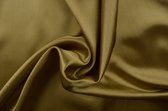 15 meter satijn stof - Donker beige - 100% polyester