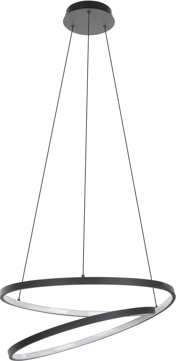 EGLO Ruotale Hanglamp - LED - Ø 55 cm - Zwart/Wit