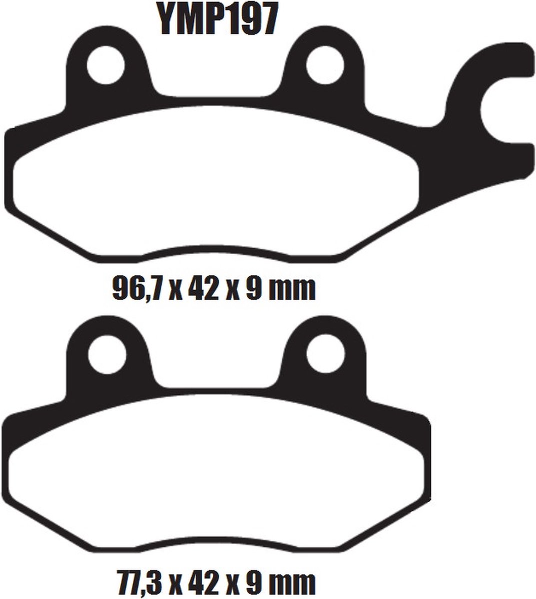 Motor remblokken voorzijde & achterzijde Kawasaki EX 300 Ninja 2013 - 2015 EX300 YMP197 remblok rem achter voor