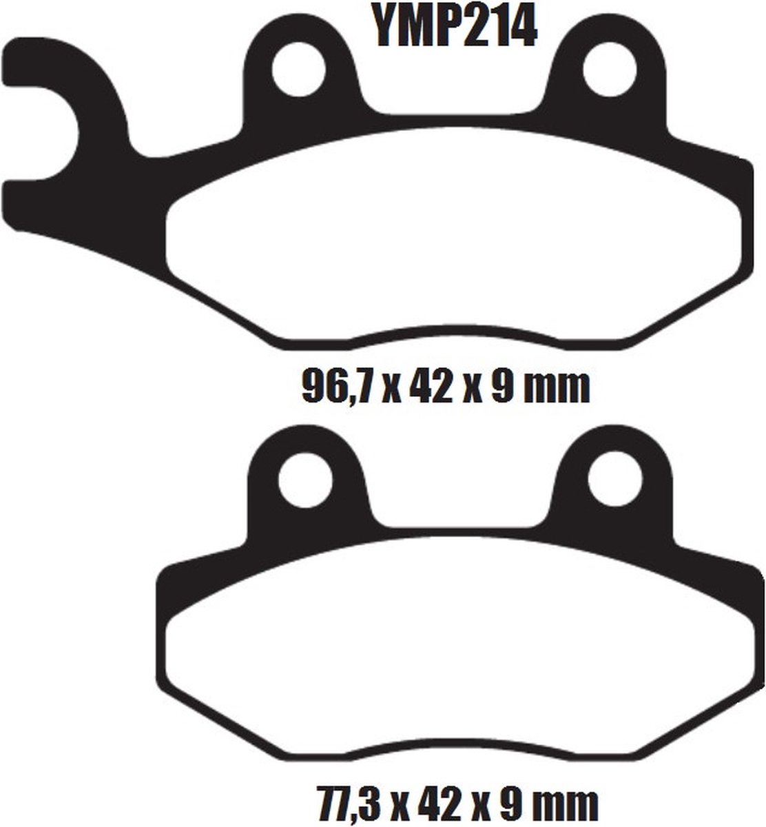 Motor remblokken achterzijde Triumph T595 Daytona 1997 YMP214 remblok rem achter
